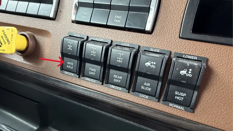Diff locker truck dashboard