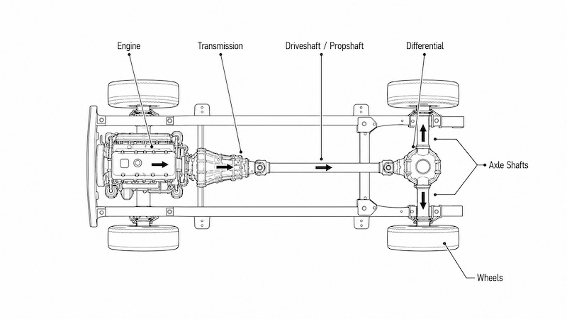 drive axle power path