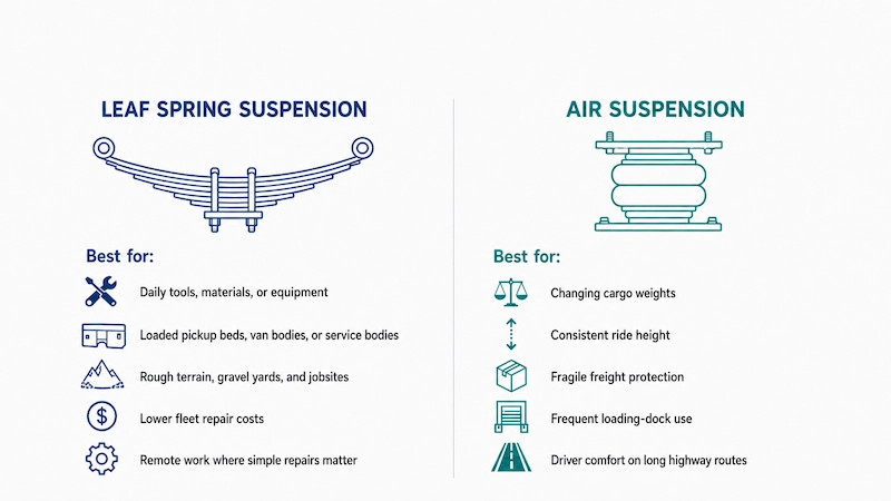 Air ride vs leaf spring on heavy loads